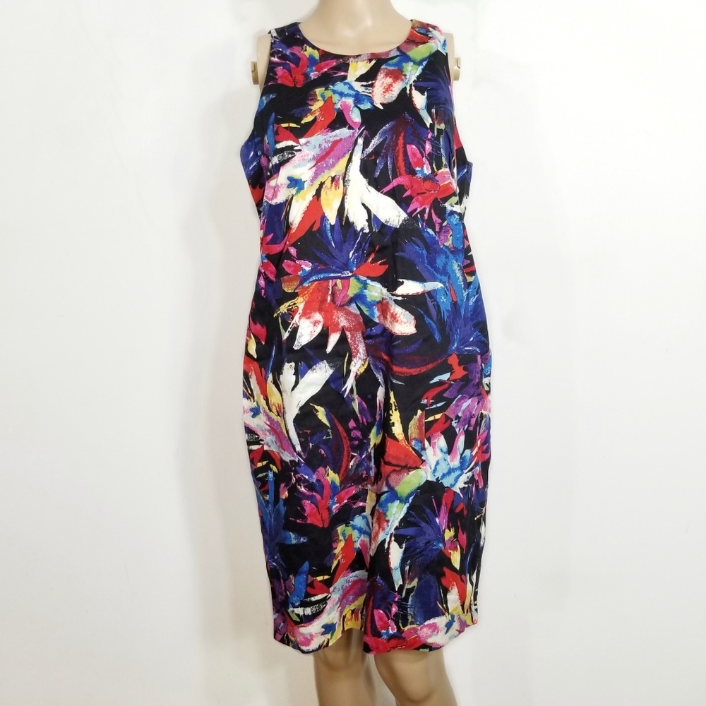 Grace Abstract Floral Dress Large
